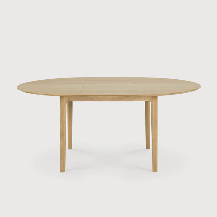 Oak Bok Round Extendable Dining Table Nordic Elements