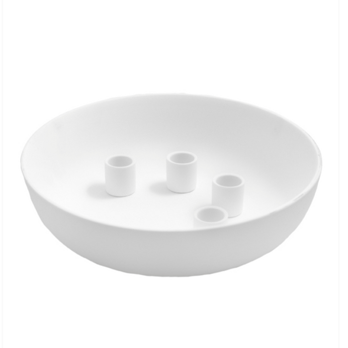 Round Tray with Candle Holder